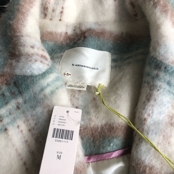 Anthropologie Plaid Wool Coat - Picture 3 of 4